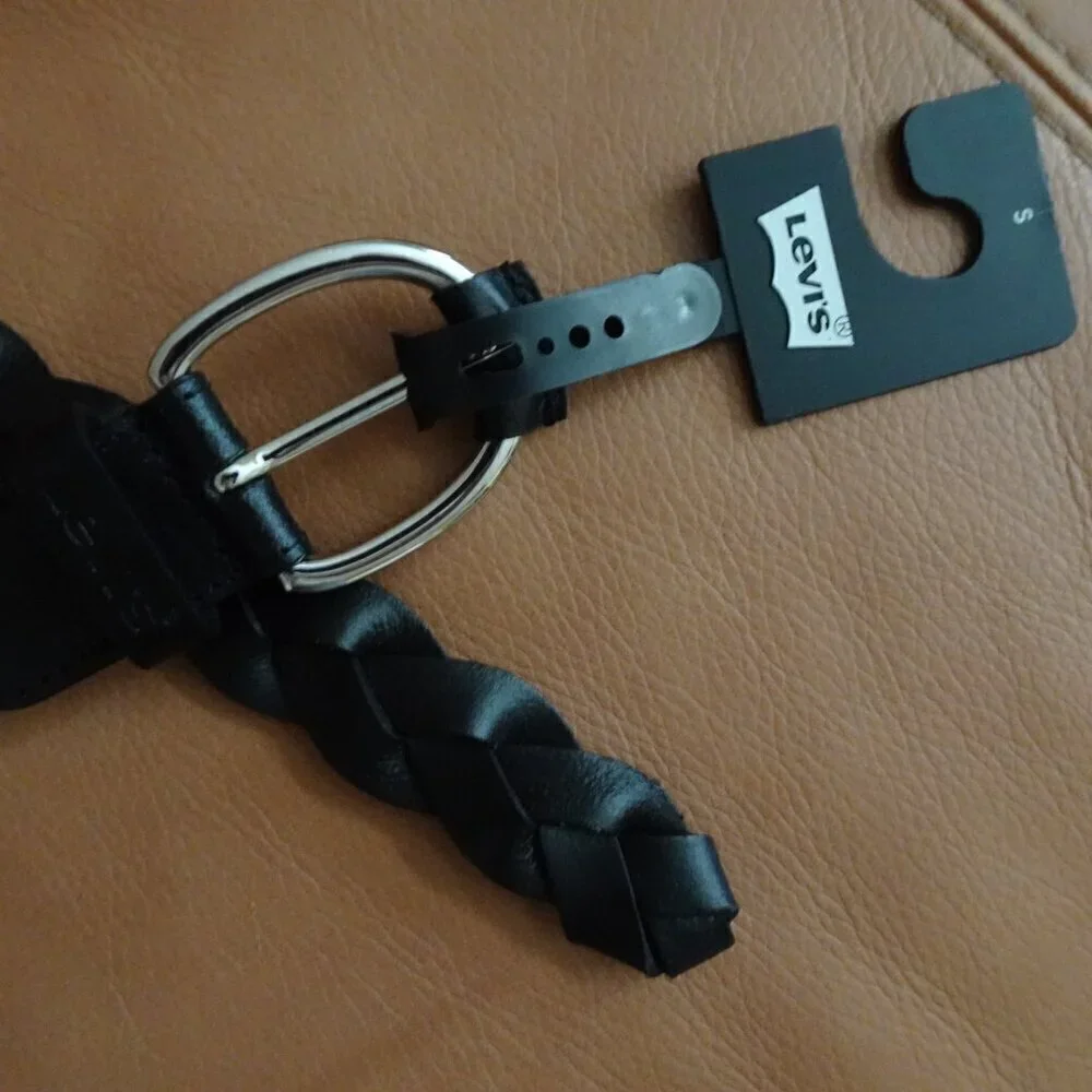 Levi's Braided Casual Belt Men's Size S Black Leather